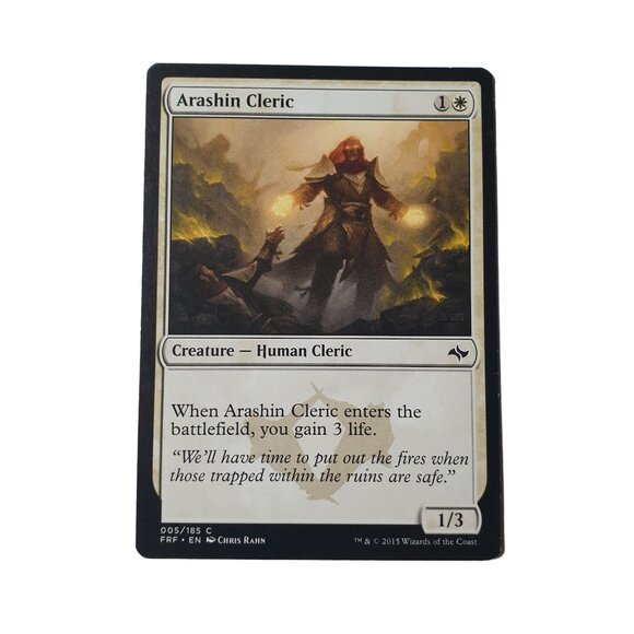 Magic The Gathering Arashin Cleric Card Lot x4 Creature Human Cleric 5/185 Game - Picture 2 of 4